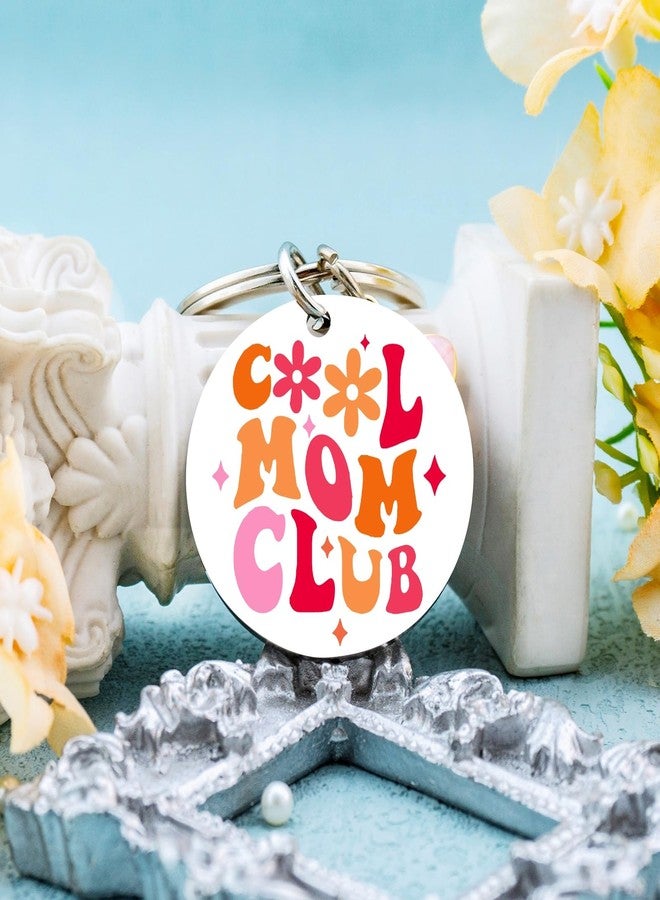 igvean Mom Stocking Stuffers Christmas Mothers Day Birthday Gifts for New Moms Funny Gift for Mom from Daughter Son Pregnant Mother Gifts for Women Cool Moms Club Keychain - Image 3